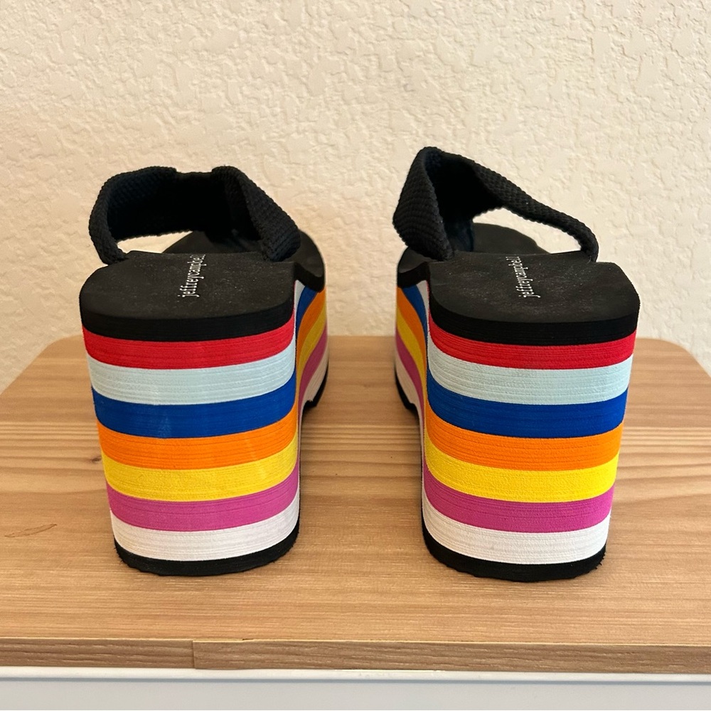 Jeffrey Campbell Wavin Rainbow Platform Flip Flop Size 10 - Picture 5 of 8